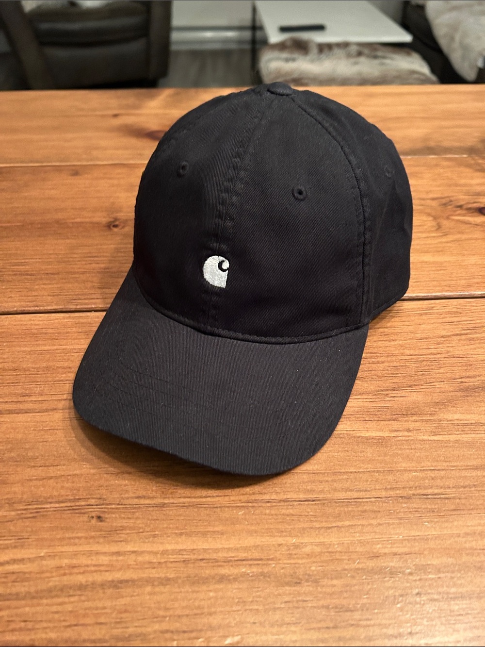 Carhartt WIP Black Madison Hat with White Logo